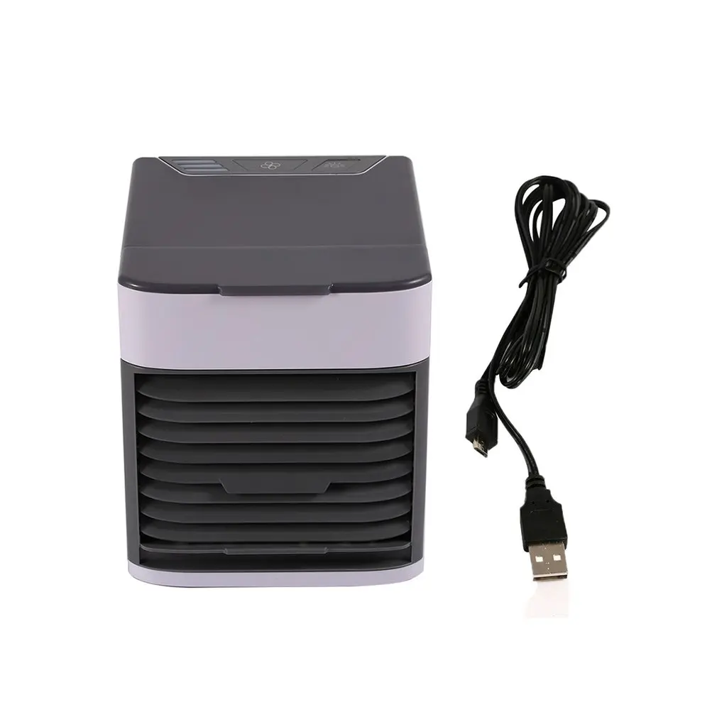 

USB Mini Portable Air Conditioner Humidifier Purifier 7 Colors Light Desktop Air Cooling Fan Air Cooler Fan for Office Home