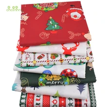 Chainho, 7 шт./лот, Новая Рождественская серия, саржевая хлопковая ткань с принтом, Лоскутная Одежда для шитья и стеганого шитья для малышей и детей