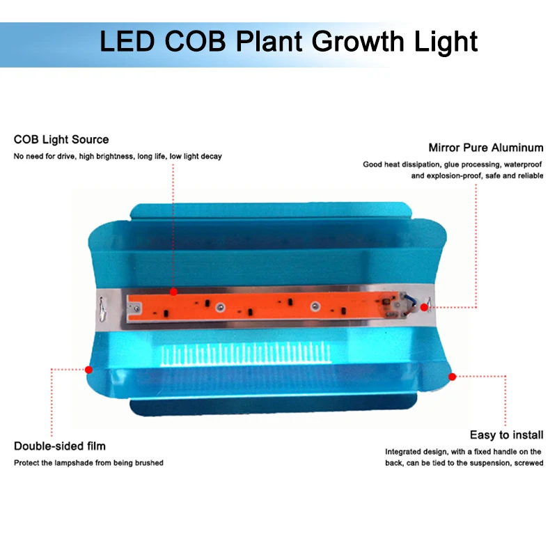 Полный спектр AC110V/220 V/DC12V светодиодный Grow Light УФ ИК Светодиодная лампа для роста растений растения, овощи