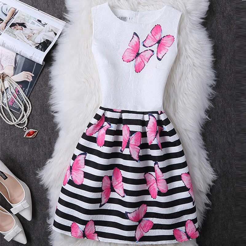 Fashion Family Matching Mother Daughter Clothes Mom and Daughter Dress Butterfly Print Teenage Girls Dress Family Look Mommy Me Fashion Family Matching Mother Daughter Clothes Mom and Daughter Dress Butterfly Print Teenage Girls Dress Family Look Mommy Me