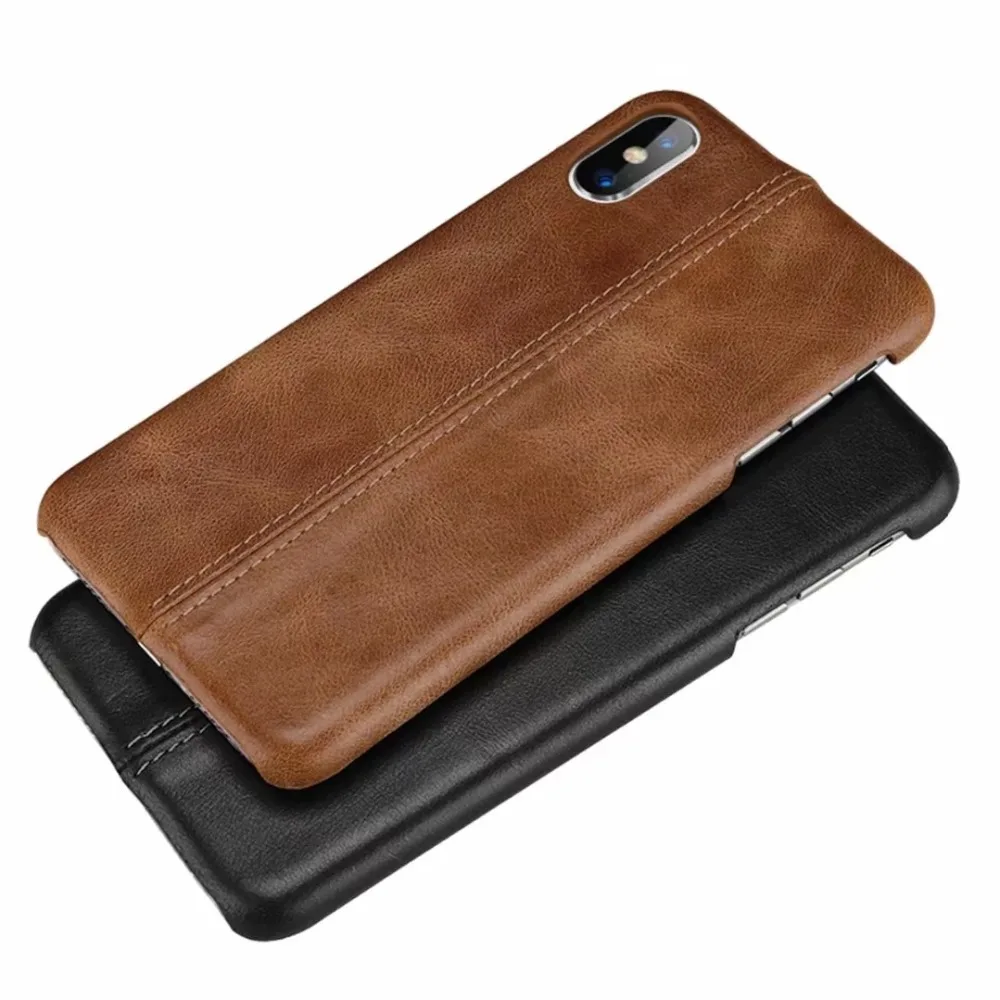 

Genuine Leather case for iPhone Xs Max Retro Style Luxury cowhide slim Back Case Protective Cover for apple XSmax 6.5 inch