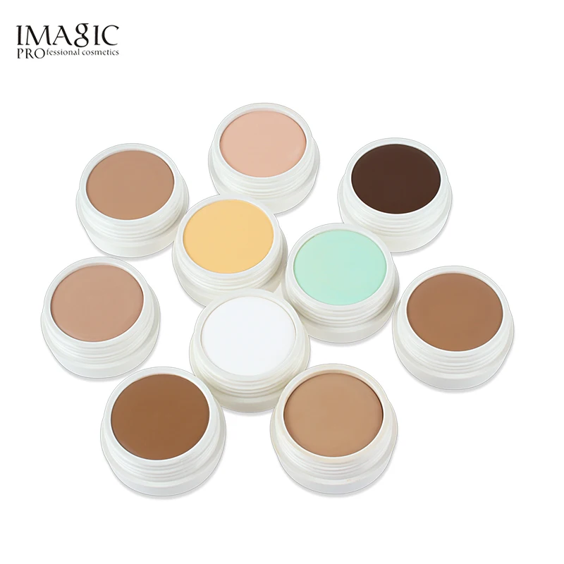 

IMAGIC 10-color Concealer Makeup Facial Cream Waterproof Lightweight Foundation Cream Setting Powder White Box Packing