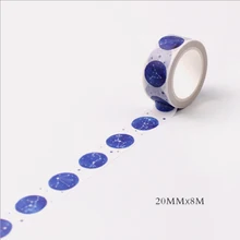 2cm*8m Twelve stars washi tape DIY decoration scrapbooking planner masking tape adhesive tape label sticker stationery