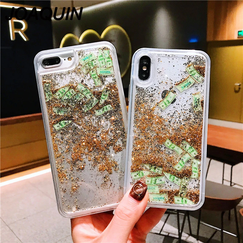 

interesting money Dynamic Liquid Quicksand Case for iPhone 6 6S 8 Plus X Soft side for iPhone 7 7Plus Phone Cases
