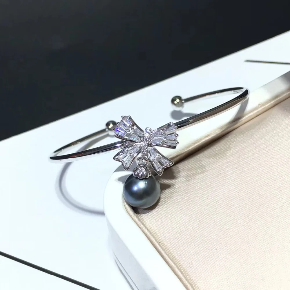 2 Color Pearl Bangle Findings Fashion Charm Bracelet Chain ADJUSTABLE