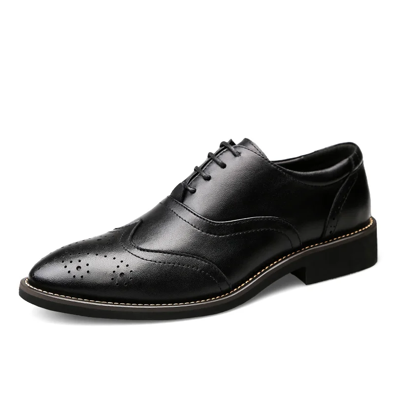 elegant shoes men genuine leather italian designer business dress male footwear luxury brand classic brogue oxford shoes for men (7)