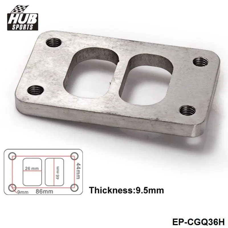 Hubsports - Racing T03 Turbo Inlet Flange (Divided Inlet) T304 SS 1/2in Thick HU-CGQ36H