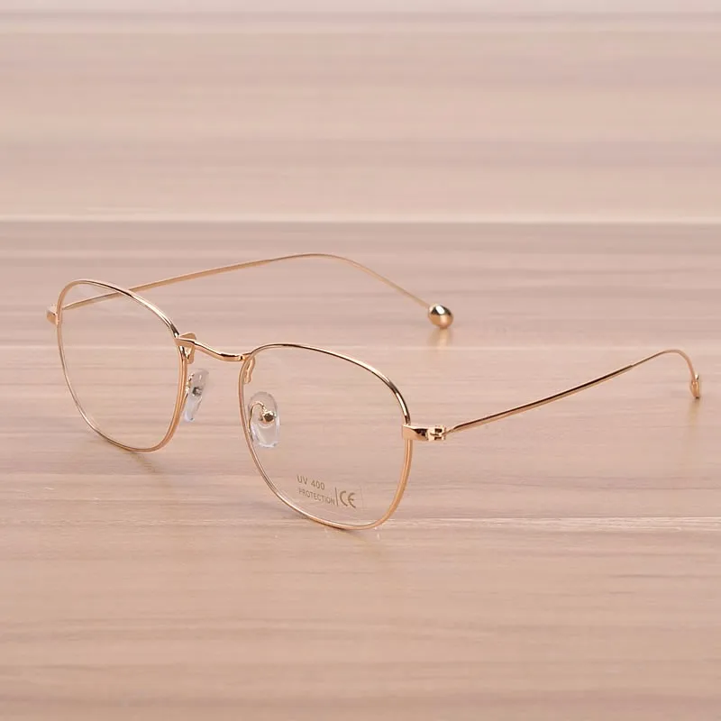 

NOSSA Vintage Gold Metal Glasses Women & Men's Copper Eyeglasses Male Female Eyewear Frame Classic Myopia Spectacle Frames