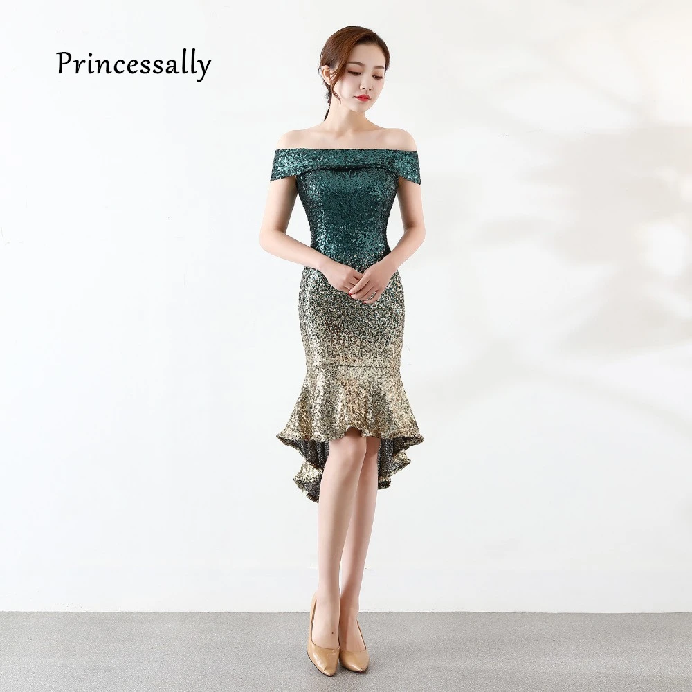 High Low Mermaid Evening Dress Short 
