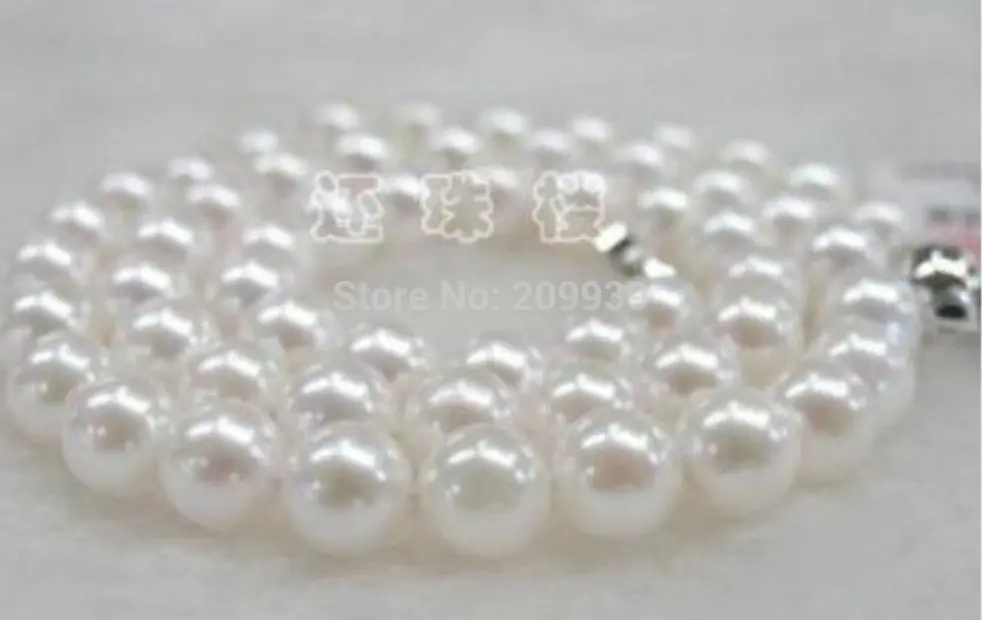 

Hot sell ->@@ AS3551 11-12mm AAA NATURAL SOUTH SEA GENUINE WHITE ROUND PEARL NECKLACE -Top quality free shipping