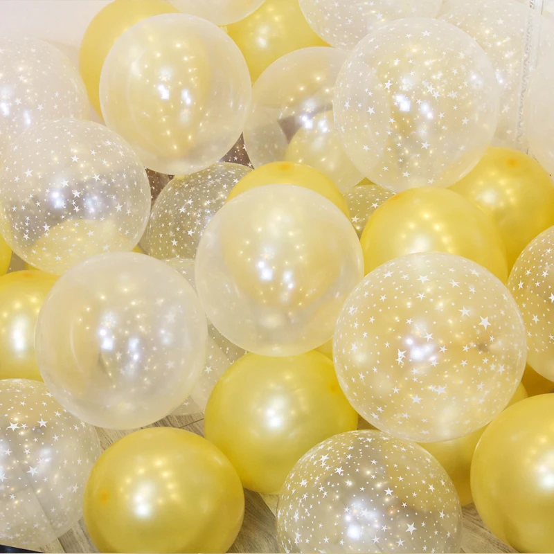 15 шт./лот, прозрачные шары, звезды, могут быть заполнены, конфетти, прозрачные шары с днем рождения, детский душ, украшения для свадебной вечеринки