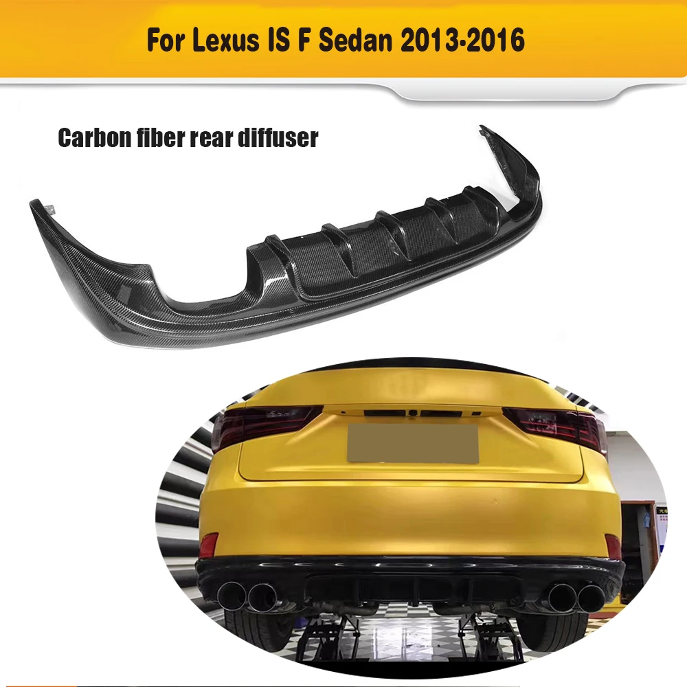 

Carbon Fiber Rear Bumper Diffuser Lip Spoiler for Lexus IS ISF Sedan 4 Door IS200T IS250 IS300 IS350 13-16 Four Outlet Diffuser