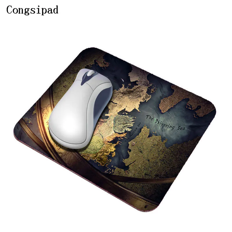 Congsipad DIY 29*25 см игровой коврик для мыши с изображением карты нескользящая