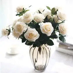 10 голов/Букет Искусственный шелк французская Роза цветочный букет поддельный цветок организовать стол Свадебные цветы Декор Вечерние