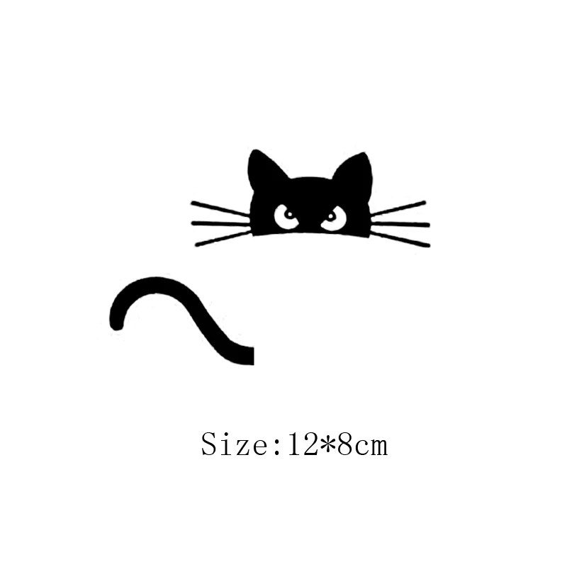 KUCADA black cat switch sticker home decoration kid's room art decal