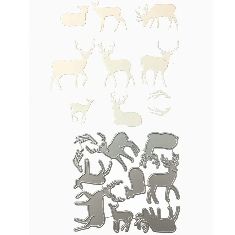  Stitching Animal Deer Metal Cutting Dies Scrapbooking Die Carbon Sharp Craft Cut Die Photo Invitati - 32942237382