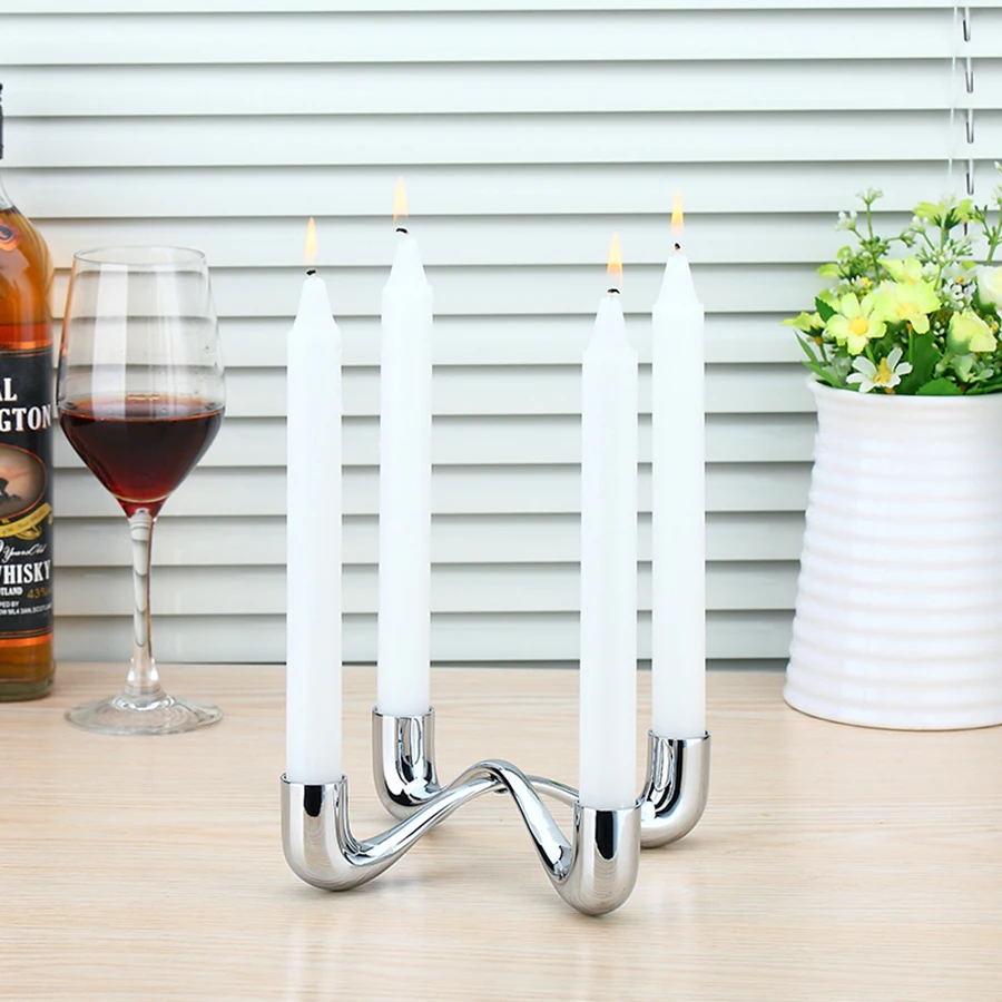 

Nordic Home Stainless Steel Decor Candle Holders Wedding Decoration Candlesticks Swieczniki Knutselen Porta Velas Metal Faro 50