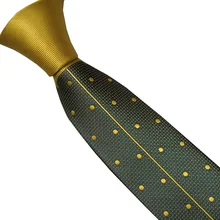 LAMMULIN мужские галстуки Золотой узел контраст ArmyGreen с Золотой горошек вертикальный полосатый шейный платок из микрофибры тощий галстук 6 см