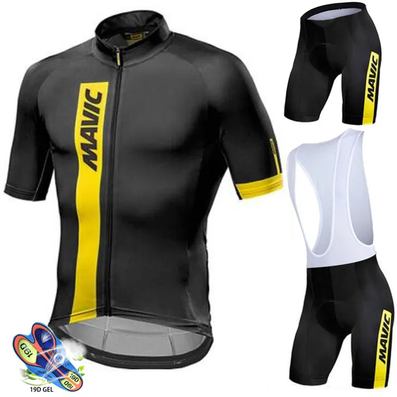 Mavic 2019 الصيف برو فريق الرجال تنفس قصيرة الأكمام الدراجات جيرسي عدة روبا ciclismo دراجة دراجة الملابس مريلة مجموعة تي شيرتات قصيرة للأطفال