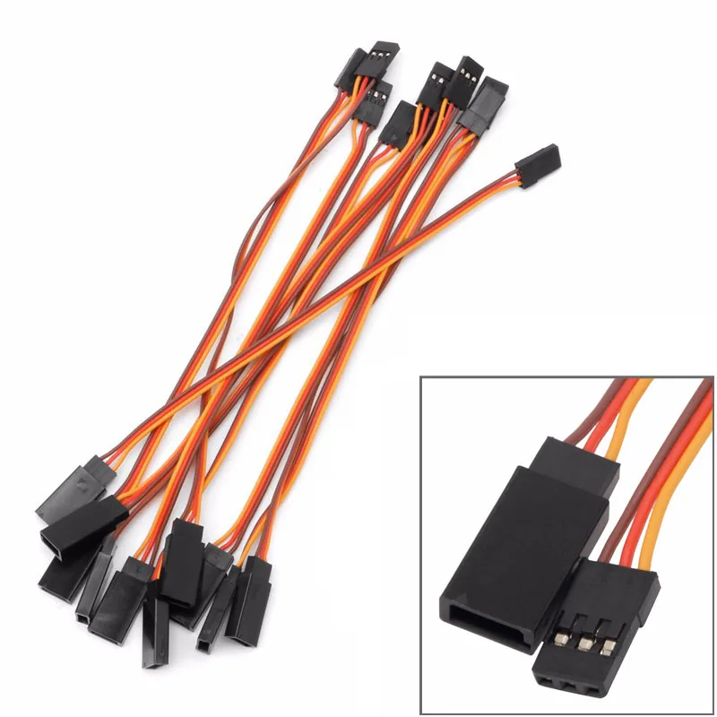 10pcs lot 150mm 15cm JR Male to female servos plug extension lead wire cable for remote