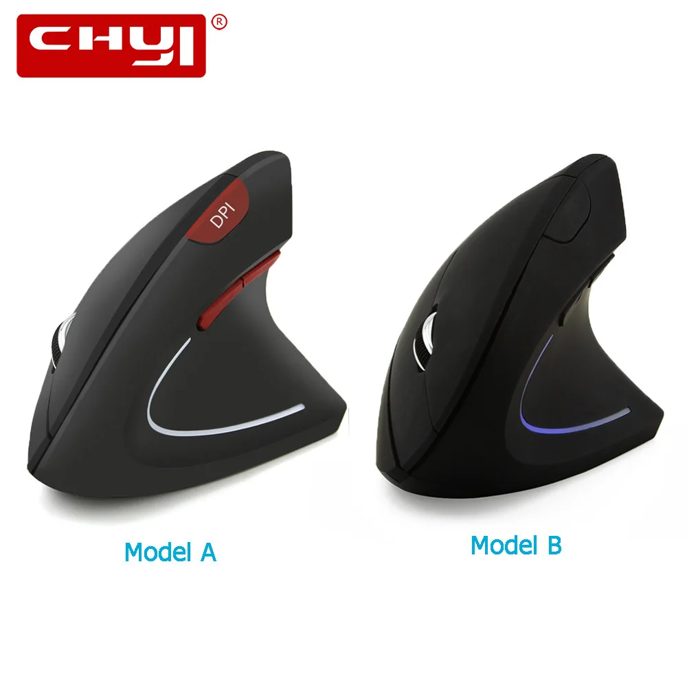 

CHYI Ergonomic Vertical Mouse Wireless Computer Gaming Mice 1600DPI USB Optical 5D Mause Gamer With LED Light For Laptop PC
