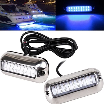 

Universal 3.5inch 12V led 27 LED Marine Stainless Steel UnderWater Pontoon Waterproof Boat Transom Light White/Blue/Green/Red