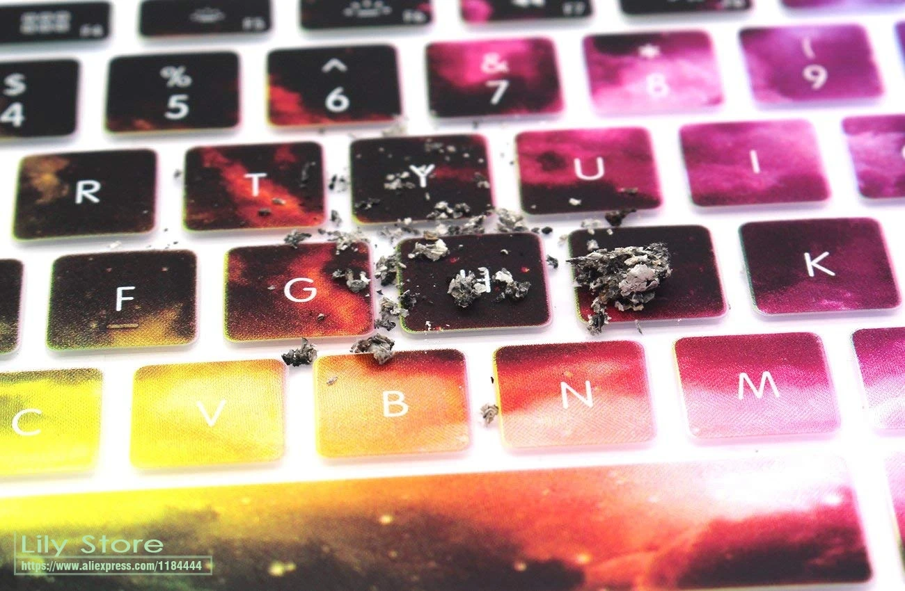 Цветной чехол для клавиатуры Nebula Galaxy Starry силиконовый MacBook Air 13 3 Pro 15 с или w/out