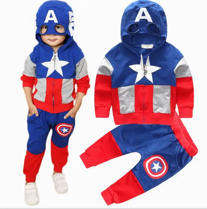 avengers hoodie and pants Set Children's New the Avengers Boys Retail Baby Clothing