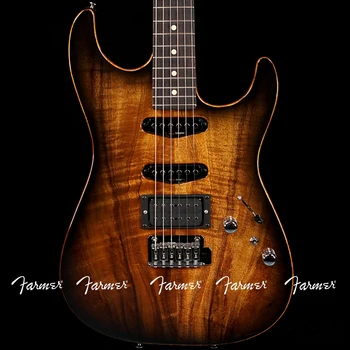 

Farmer customshop Tom 6 string electric guitar/DROP TOP HSS NATURAL YELLOW SUN/free shipping/Customizable exclusive logo