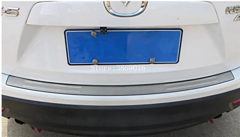 Нержавеющая сталь ультра тонкий задний бампер защитная пластина Отделка багажника пригодный для Mazda CX-5 CX5 2013 аксессуары