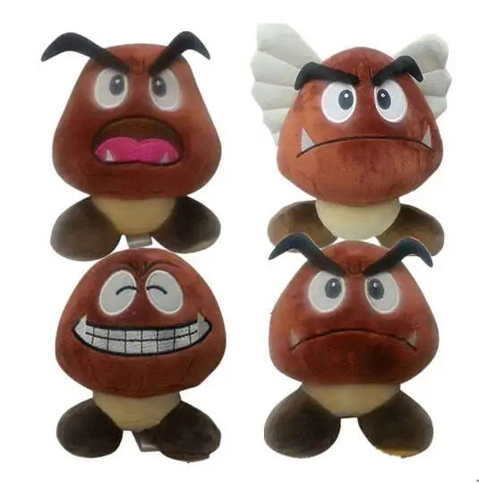 New Nintendo Super Mario Plush Toys 16cm Laugh Goomba Plush Soft Stuffed Toys Doll for Christmas