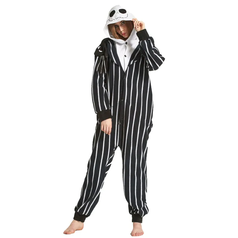 de nuevo Saliente enlace Pijama de Anime de Jack Skull para adultos, mono de una pieza, Kigurumi,  ropa de dormir para Halloween, disfraz de Cosplay _ - AliExpress Mobile
