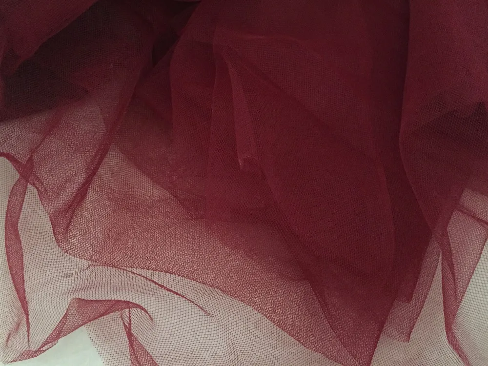 Bourgogne Màu Siêu Mềm Lưới Lưới Mịn Voan Lỗ Nhỏ Li Ti Gạc Mỏng Vải Vải  165Cm Rộng 10 Mét/lô Cho tự Làm Đầm Váy Tutu|cloth fabric|gauze clothmesh  tulle - AliExpress