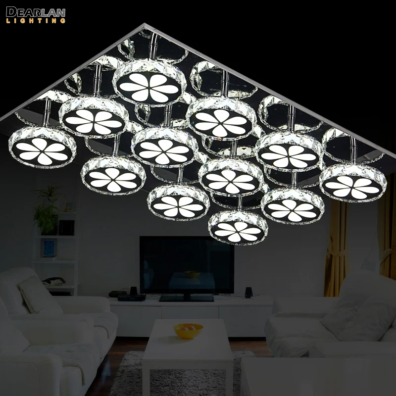 

LED Crystal Ceiling Lighting Fixture for Living Dining Room LED Crystal Hanging Lamp Modern LED Ceiling lustre Fast Delivery