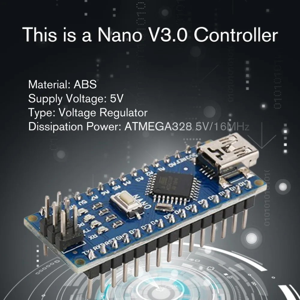 Мини-usb с Загрузчиком совместимый для Arduino Nano V3.0 контроллер CH340 USB драйвер 16 МГц