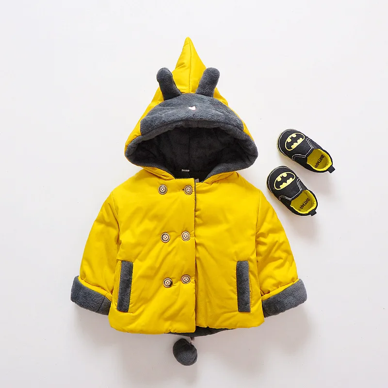 Новые для маленьких мальчиков и девочек Пальто для будущих мам с капюшоном унисекс зима-осень 9m-2 лет размер одежды 7bt042