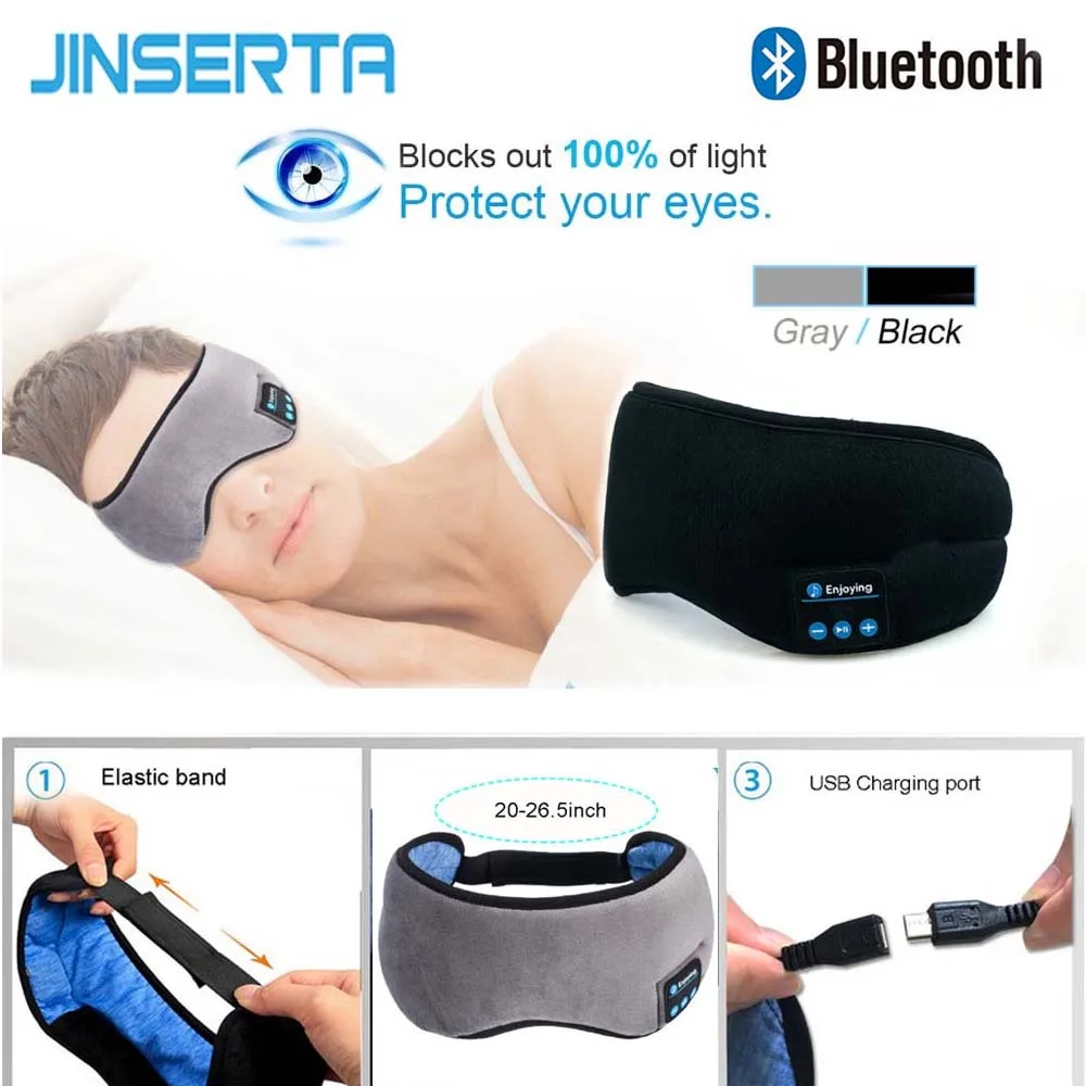 Беспроводные Bluetooth 5 0 наушники JINSERTA мягкие для прослушивания музыки ответа на