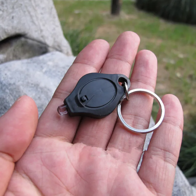 10pcs Wholesale Black Led Keychain Edc Mini Light Key Holder Car
