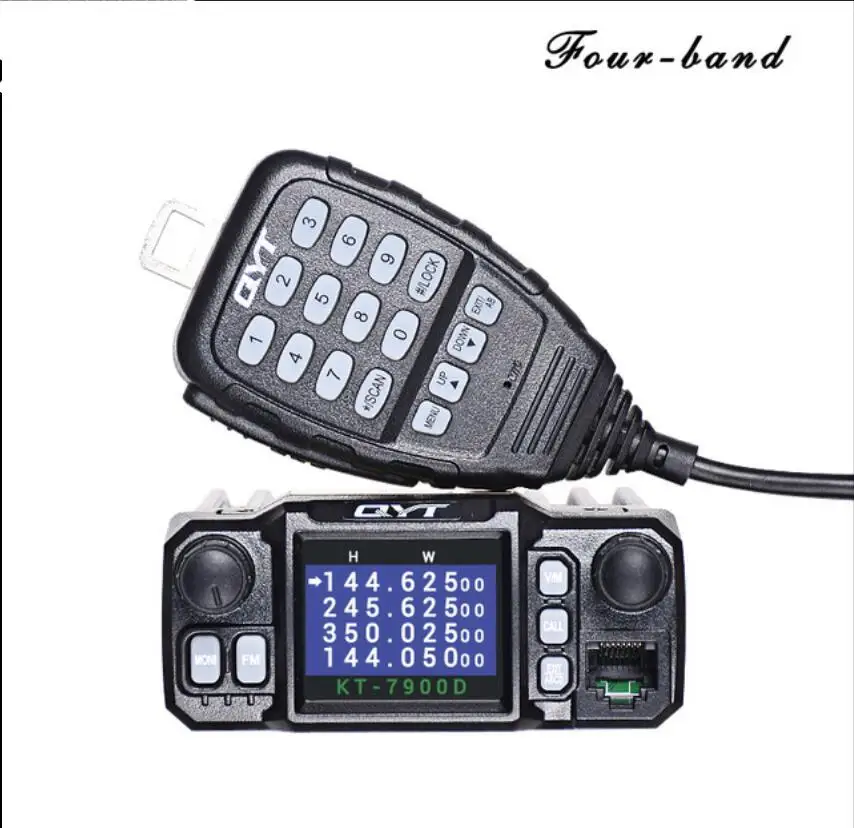 QYT KT 7900D автомобильный приемопередатчик quad band трансивер мобильная рация 144/220/350/440