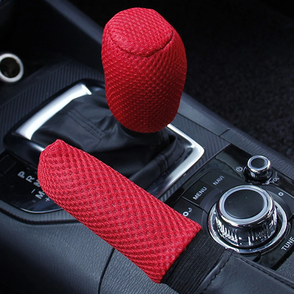 Pair of gaiter gear lever and handbrake .Color Red and black . Aerzetix 