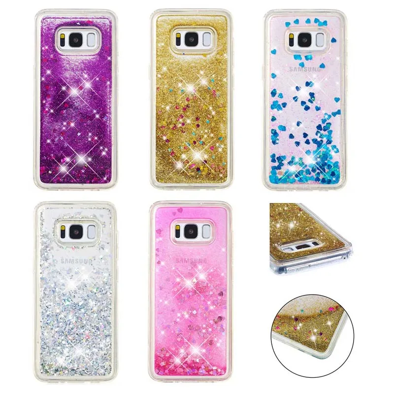 

Liquid Sand Case Glitter Quicksand Soft TPU Silicone Cover Hull Shell Coque for Samsung Galaxy S5 S6 S7 Edge S8 Plus Note 8