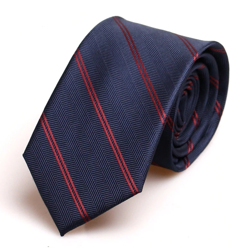 

New Navy Blue Striped Mens Ties Design Brand Profession Neck Tie 7cm Ties for Men Formal Business Wedding Party Casual Gravatas