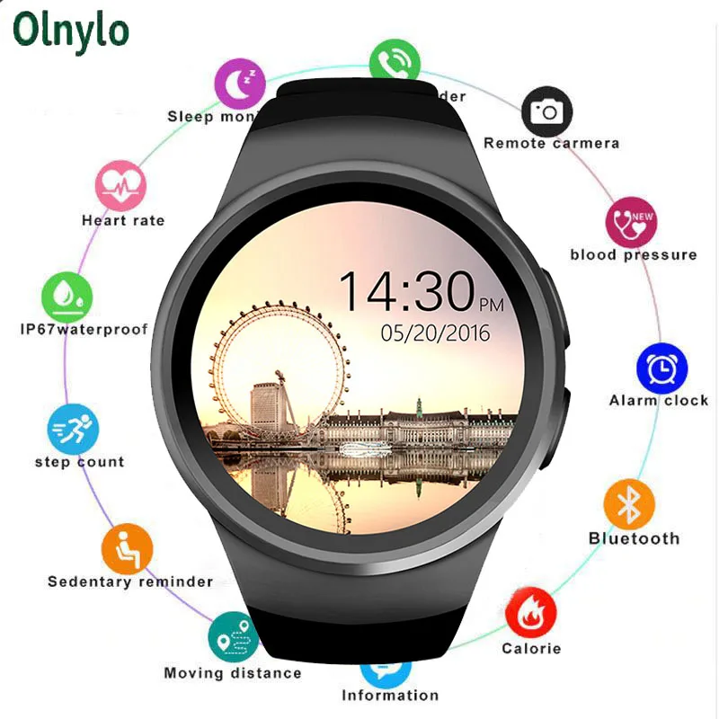 

KW18 Smart Watch Men Support SIM TF Card Bluetooth Call Heart Rate Pedometer Sport Modes Smartwatch For Android IOS Reloj Hombre