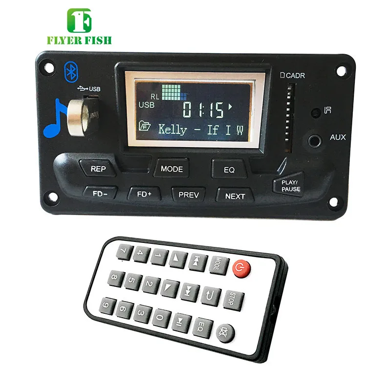 

APP Audio Bluetooth 4.0 Mp3 Player Board With Radio FLAC APE Digital Hifi USB LCD Aux spectrum Folder switch MP3 Decoder Module