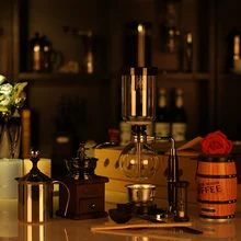 3 человека кофейник Подарочная коробка набор кофе машина ручной кофе машина бытовой стеклянный кофе сифон горшок бизнес подарок