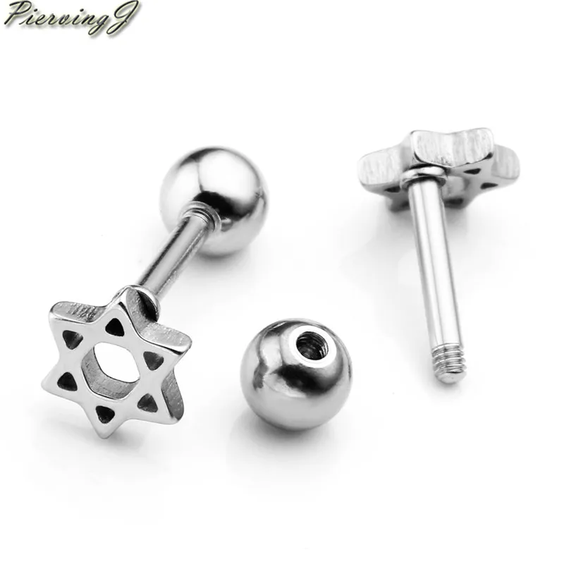 Surgical Steel Middle Finger Helix Tragus Cartilage Barbell