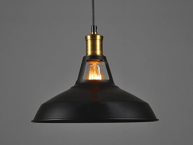 Винтаж антикварная лампа крышка металлический потолок Edison подвесной потолочный светильник с держателем лампы абажур для светильника