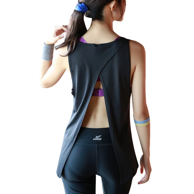 

Sexy Backless Women Yoga Top Sport Shirt Women Gym Shirt Sleeveless Women Running Sport T Shirt Women Yoga Workout TShirt