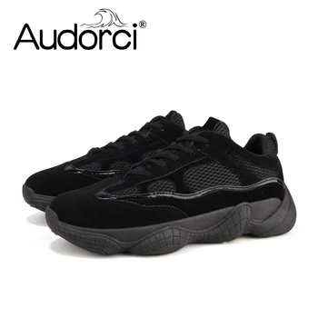 

Audorci 2018 Summer Men's Casual Flats Shoes Man Mesh Lace-Up Outdoor Sport Shoe Male Lightweight Sneakers Size 39-44 3 Colors