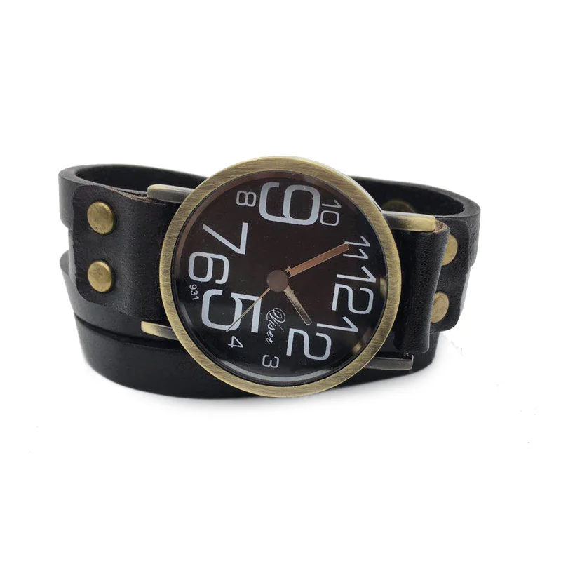 Vintage Retro Rivet Braided Watch Leather Strap Women Dress Watches Fashion Quartz Watch Relogio Feminino wholesale (2)